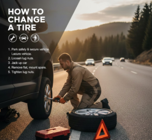 how to change a tire​