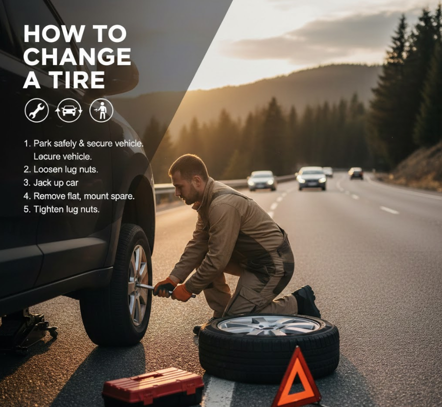 how to change a tire​