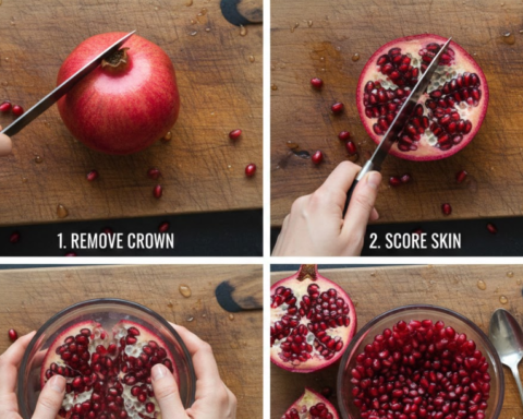 how to cut a pomegranate​