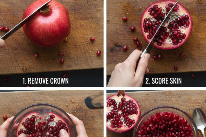 how to cut a pomegranate​