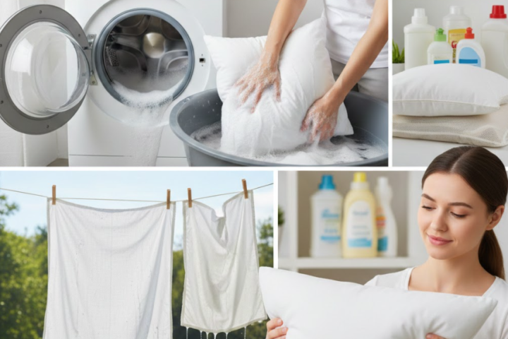 how to wash pillows​
