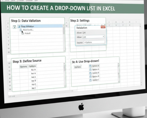 how to create a drop down list in excel​