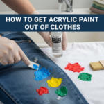how to get acrylic paint out of clothes​