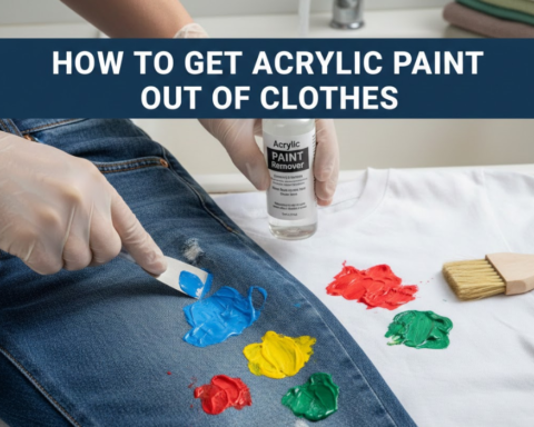 how to get acrylic paint out of clothes​