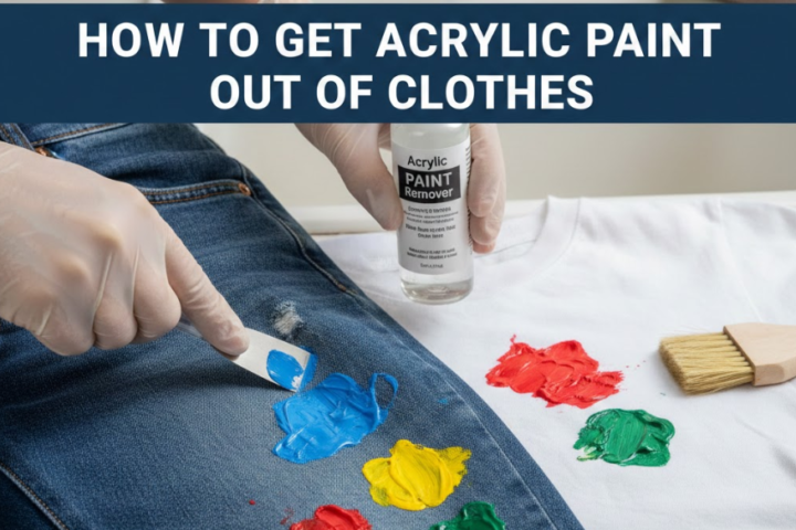 how to get acrylic paint out of clothes​