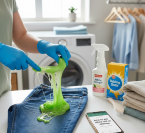 how to get slime out of clothes​